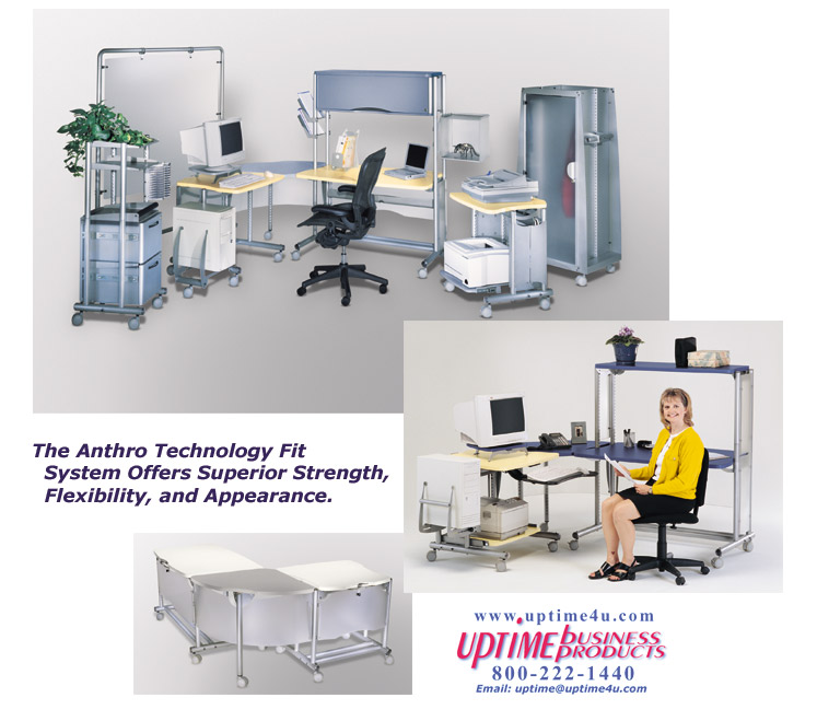 Anthro Fit System Computer Cart Gives You Value, Quality and Flexibility.