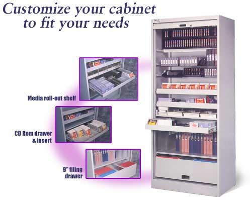 Tape Storage and More in our Multi Media Cabinet