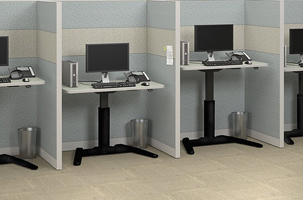 electrically adjustable workstation - view 2