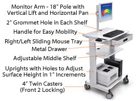 medical computer cart details