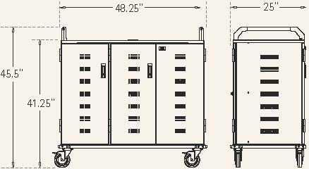 30-unit notebook storage cart