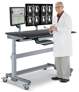 X-Anthro's Adjustable Height Radiology Workstation