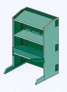 EDP Netcom 3 48" corner unit LAN furniture