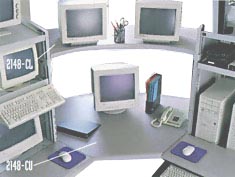 EDP netcom 3 open corner unit network furniture