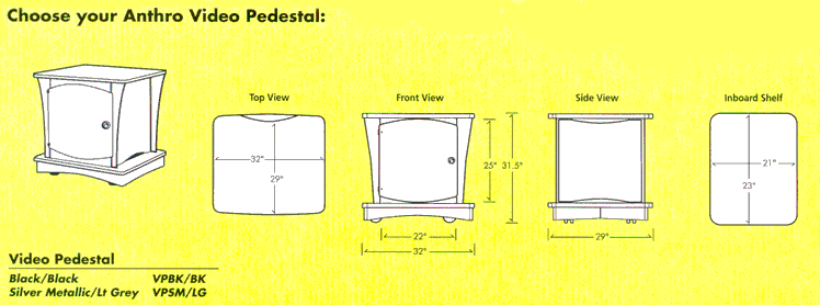Anthro Technology Furniture Video Pedestal