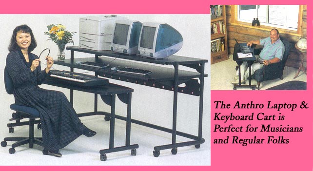Anthro Technology Laptop and Keyboard Cart