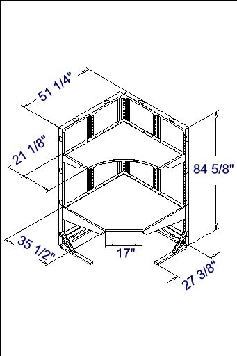 NetCom SL network furniture standard corner unit wright line LMS 2