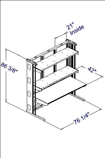 NetCom SL network furniture standard 72" unit write line LMS II