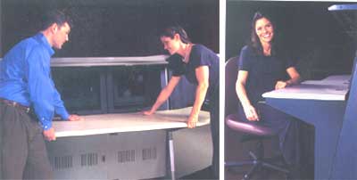 Work-surface options control center console