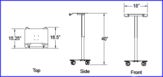 Anthro Peanut Standing Laptop Stand Dimensions