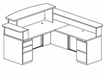 L-Shaped Reception Desk Diagram