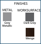 adjustable height workstation finishes