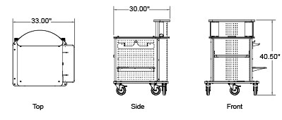 checkout counter dimensions