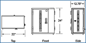 iPad cabinet dimensions