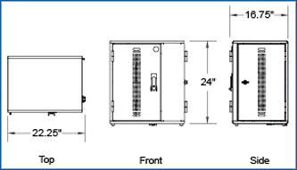 laptop storage cabinet dimensions