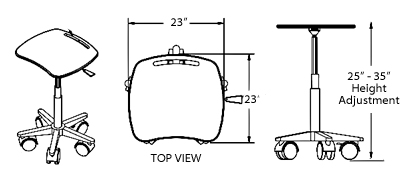 standing laptop cart details