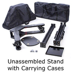 trade show monitor stand with cases