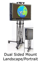 trade show tv stand dual sided