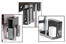 height adjustable workstation CPU holders