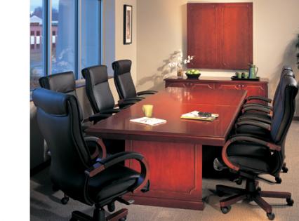 Rich Wood Veneer Board Room Tables in 12 Ft. to 30 Ft. Lengths