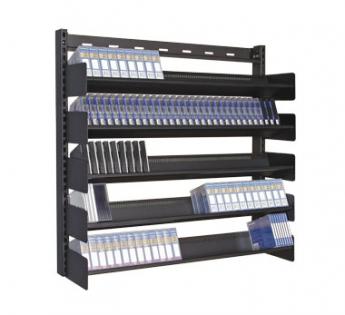 Steel Wall Mount Media Storage Rack