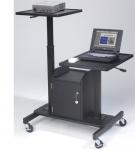 Mobile Computer and Projector Stand with Locking Audio Visual Cabinet