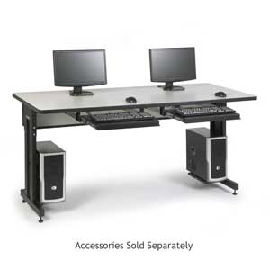 Strong, Adjustable Computer Lab Tables with Optional Accessories