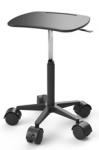 Adjustable Height Standing Laptop Cart with Anti-Microbial Surface